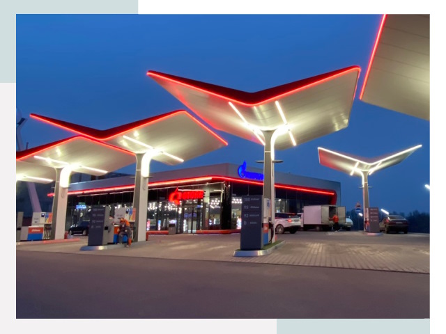 Навесы для АЗС в Сергиевом Посаде